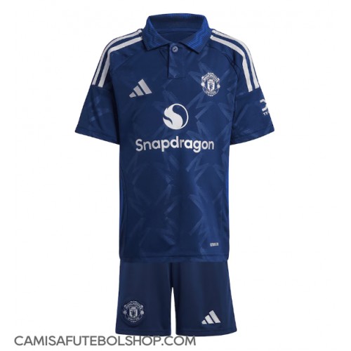 Camisa de time de futebol Manchester United Replicas 2º Equipamento Infantil 2024-25 Manga Curta (+ Calças curtas)